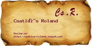 Csatlós Roland névjegykártya