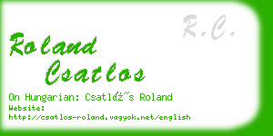 roland csatlos business card