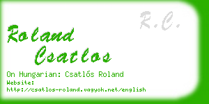 roland csatlos business card